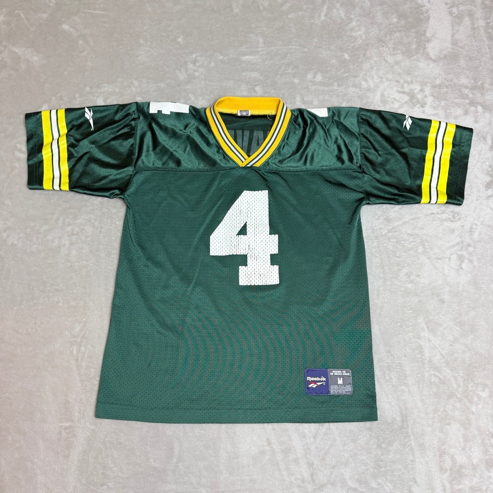 VTG Reebok Brett Favre Green Bay Packers Jersey Mens M 90s NFL USA Made QB Club